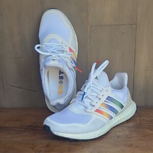 EUC Adidas Ultra Boost DNA Shoe Women's sz 10 White Multi Athletic Sneaker